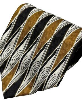 Raffaello Neck Tie 100% Silk Made in Italy Diamond Pattern Satin 3.75"